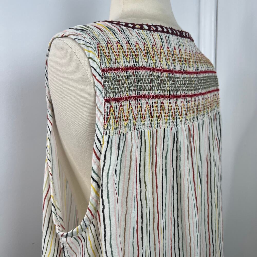 Sundance Women's Tunic Tank Top Rainbow Multicolor Floral Embroidered Size XL - Picture 11 of 16